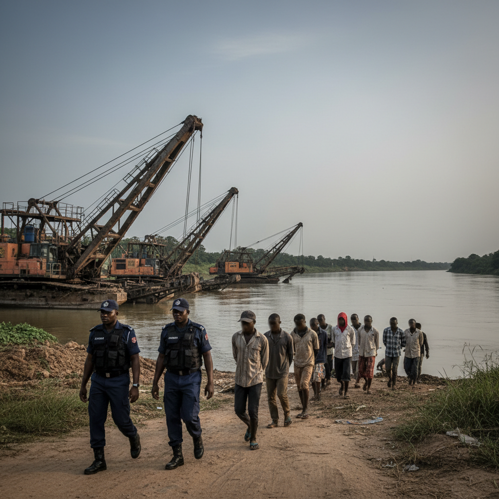 23 arrested in illegal mining raid along Oda River