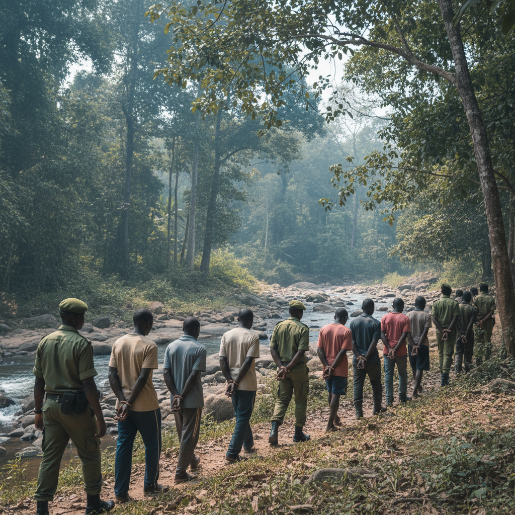 23 arrested for illegal mining near Oda River