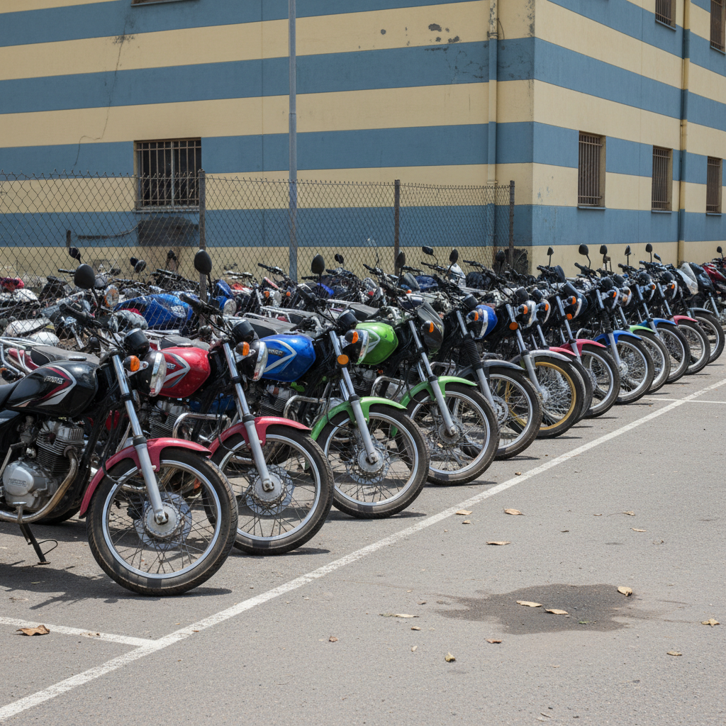 Police Impound Over Fifty Motorbikes in Accra Traffic Operation