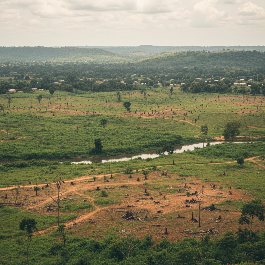 Afram Plains Farmers Protest Illegal Tree Logging