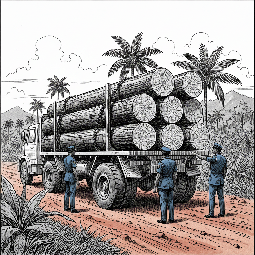 Police Seize Illegal Timber Truck in Ahafo Region