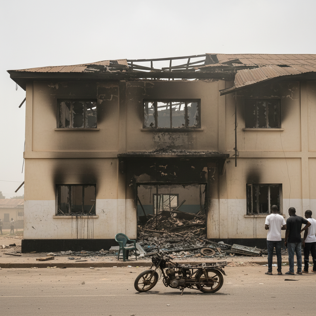 Fire damages Ajumako Ocheso Police Station