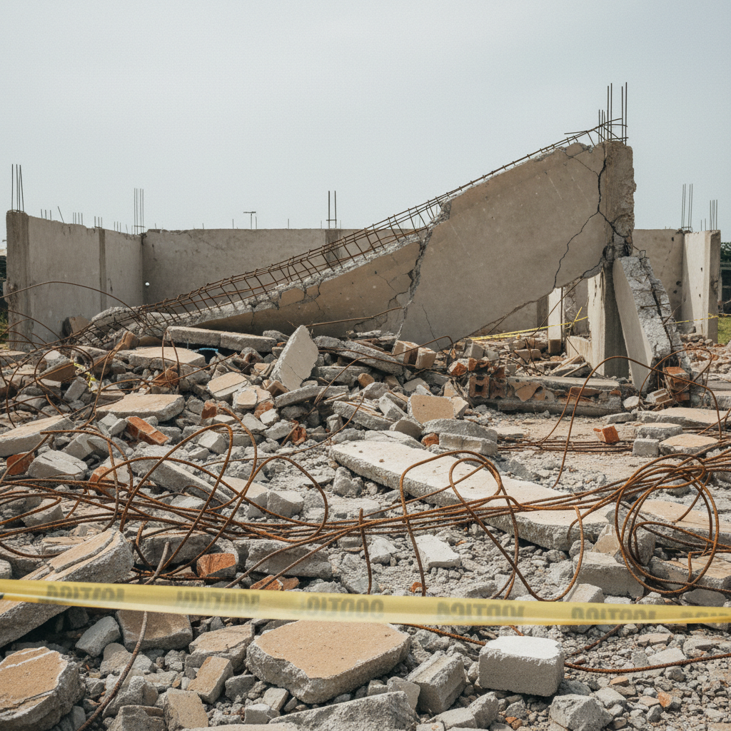Police Probe East Legon Building Collapse For Inferior Material Use