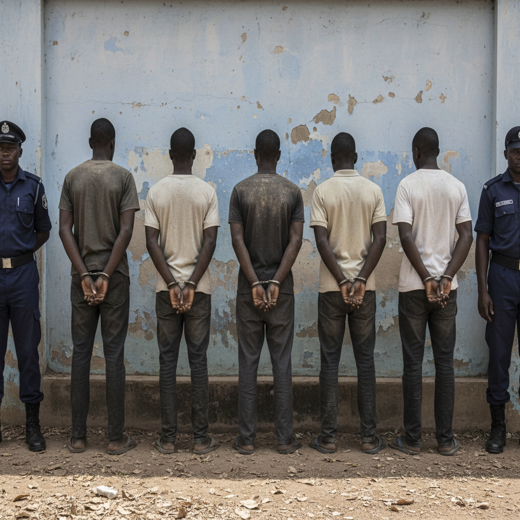 Eight Suspected Gambling Scammers Arrested In Kumasi
