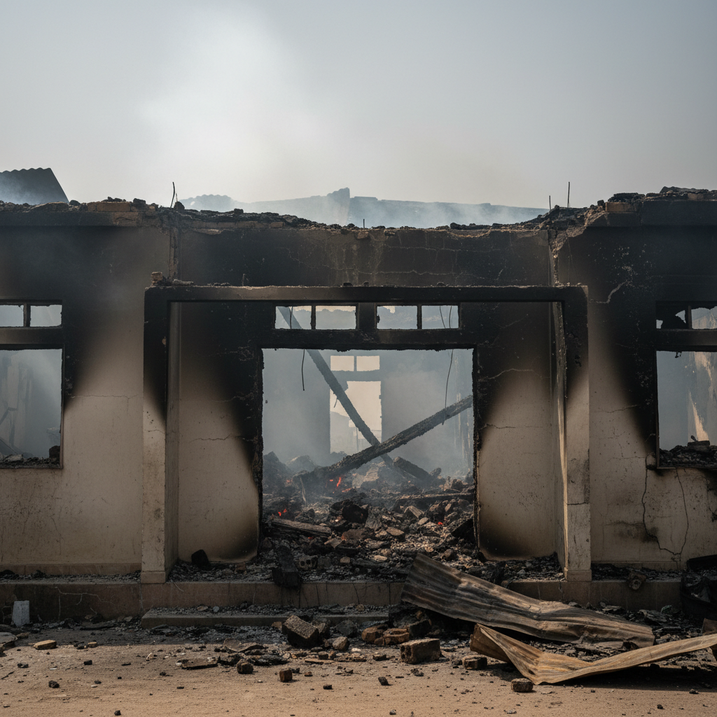 Fire damages Ajumako Ocheso Police Station