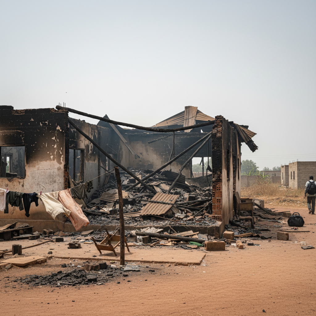 Fire razes Ajumako Ocheso Police Station