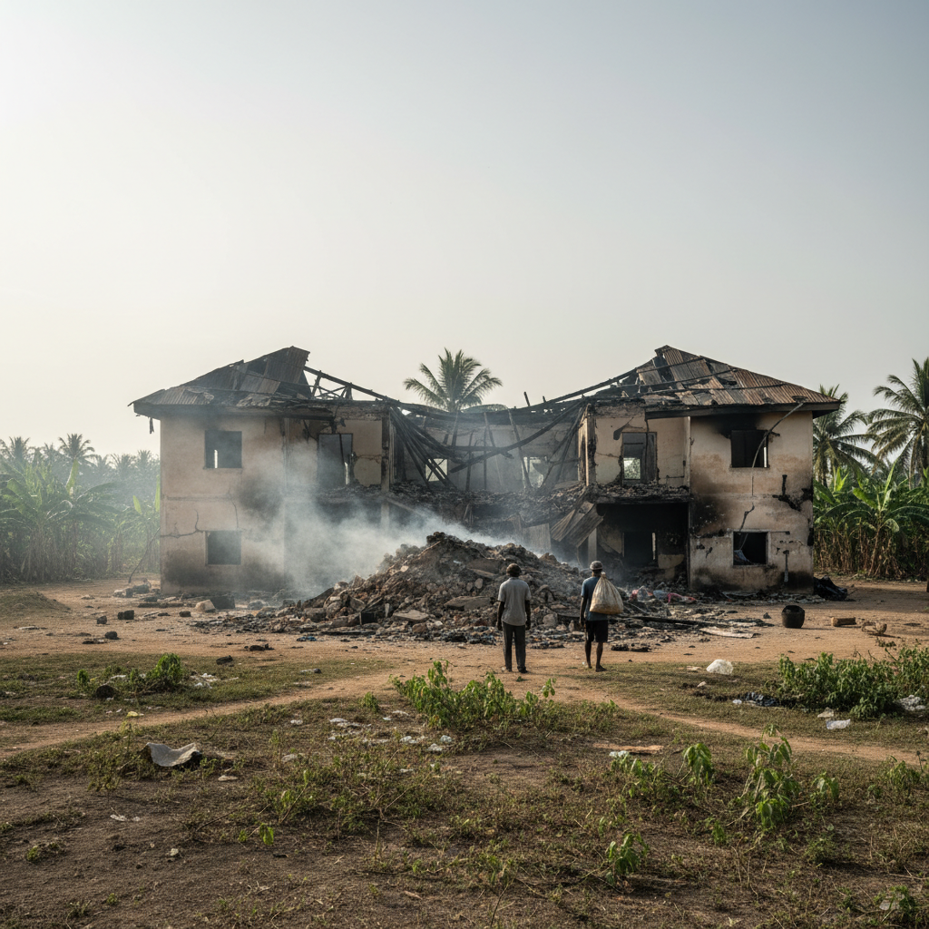 Fire Destroys Ajumako Ocheso Police Station