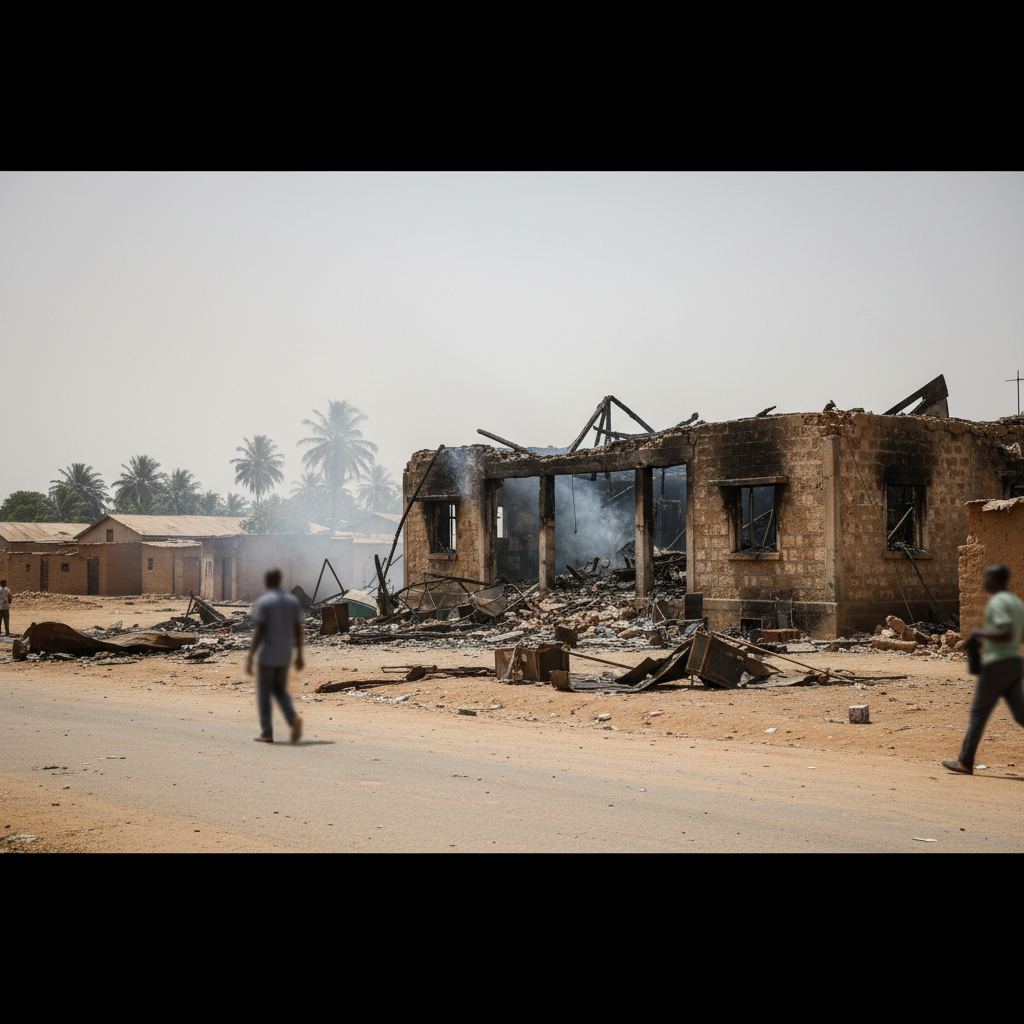 Fire destroys Ajumako Ocheso Police Station