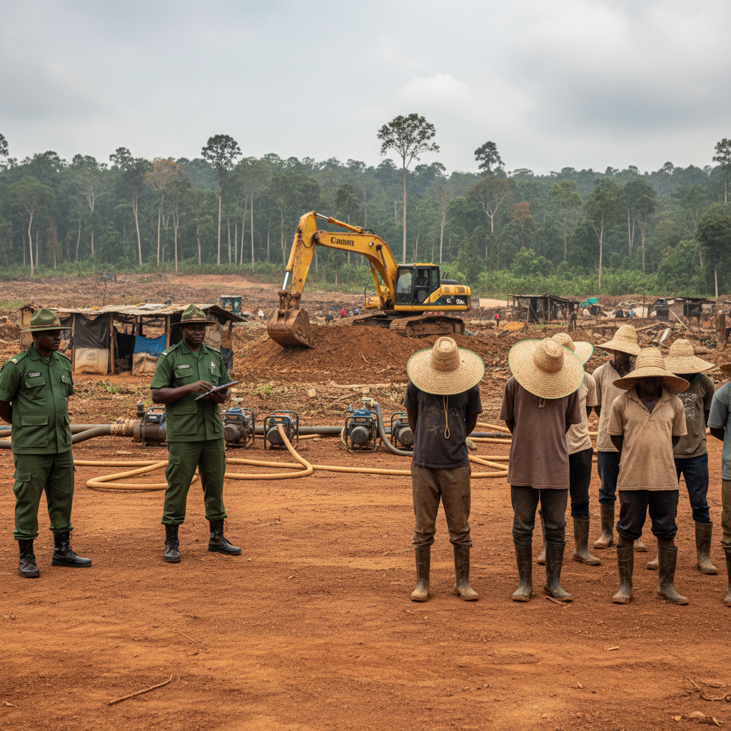 Four arrested for illegal mining in forest reserves