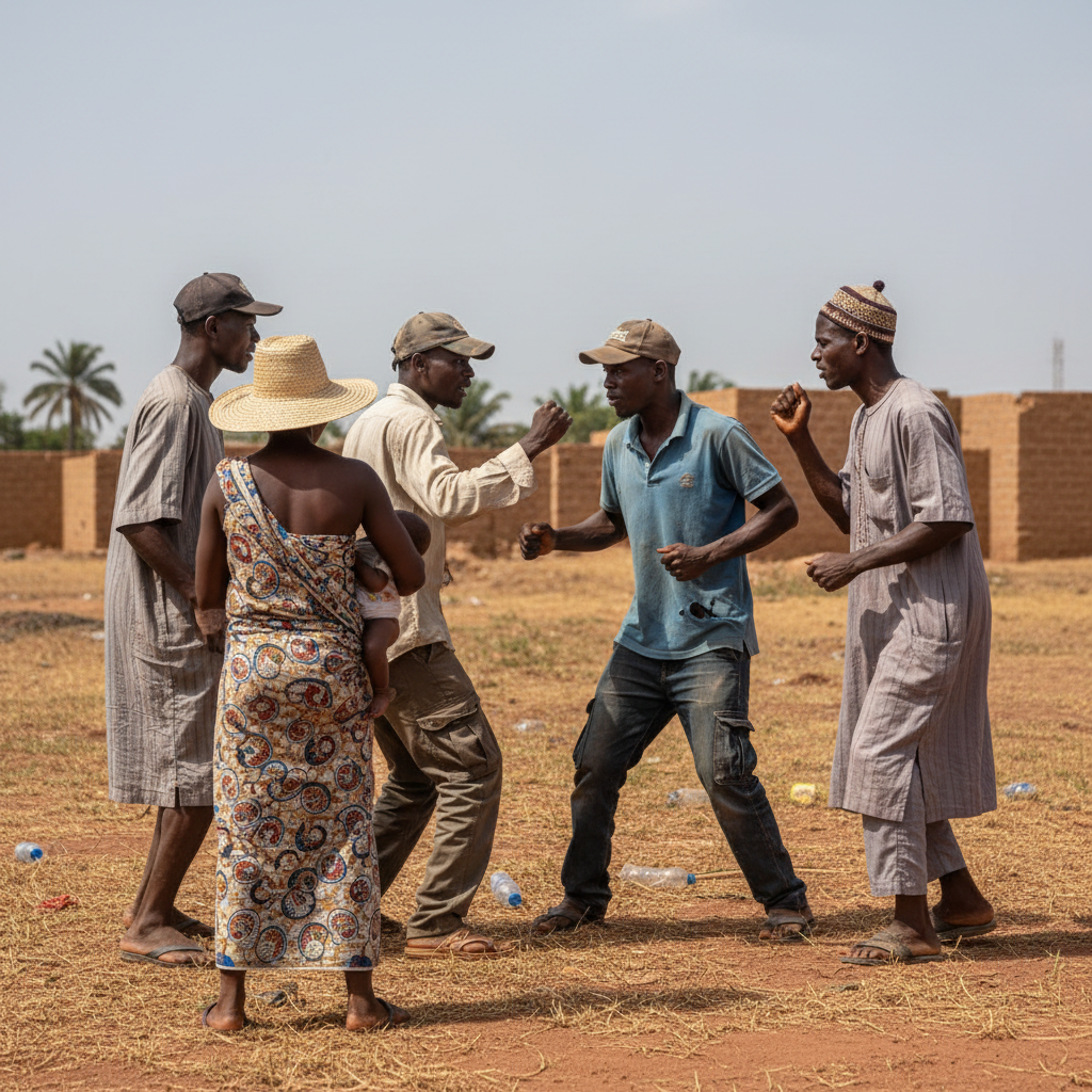 Four men assault woman over debt
