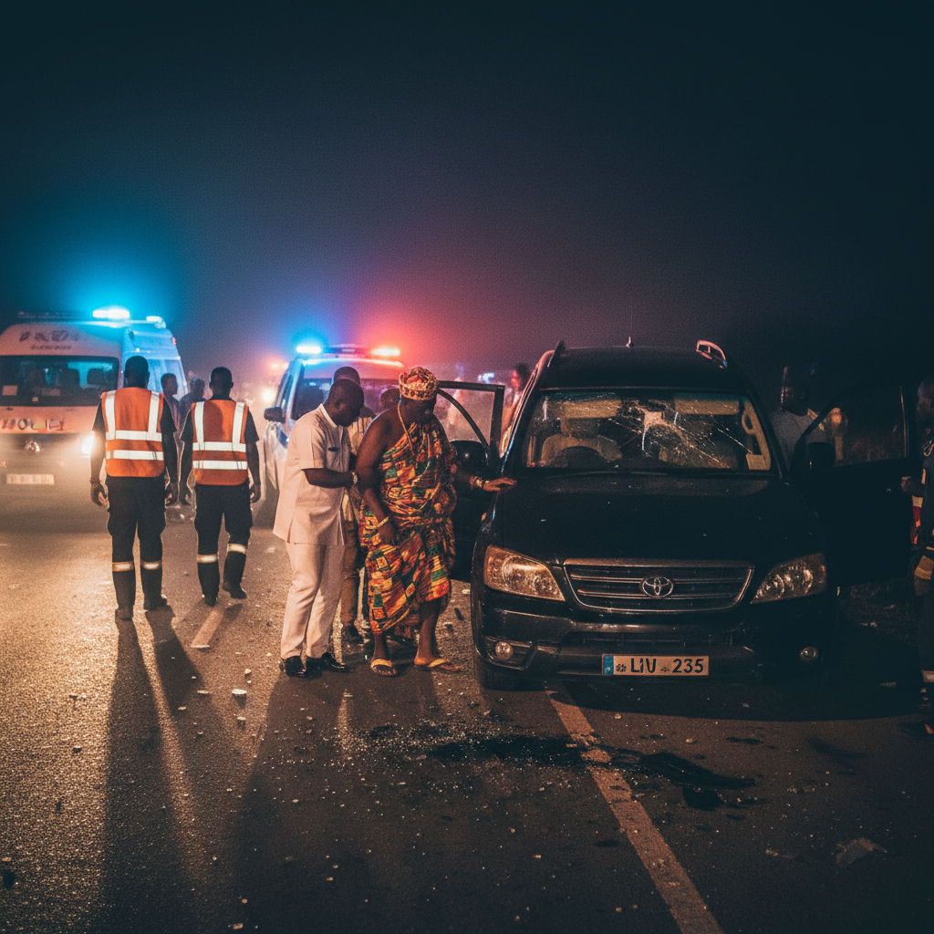 Ga Mantse stable after car accident