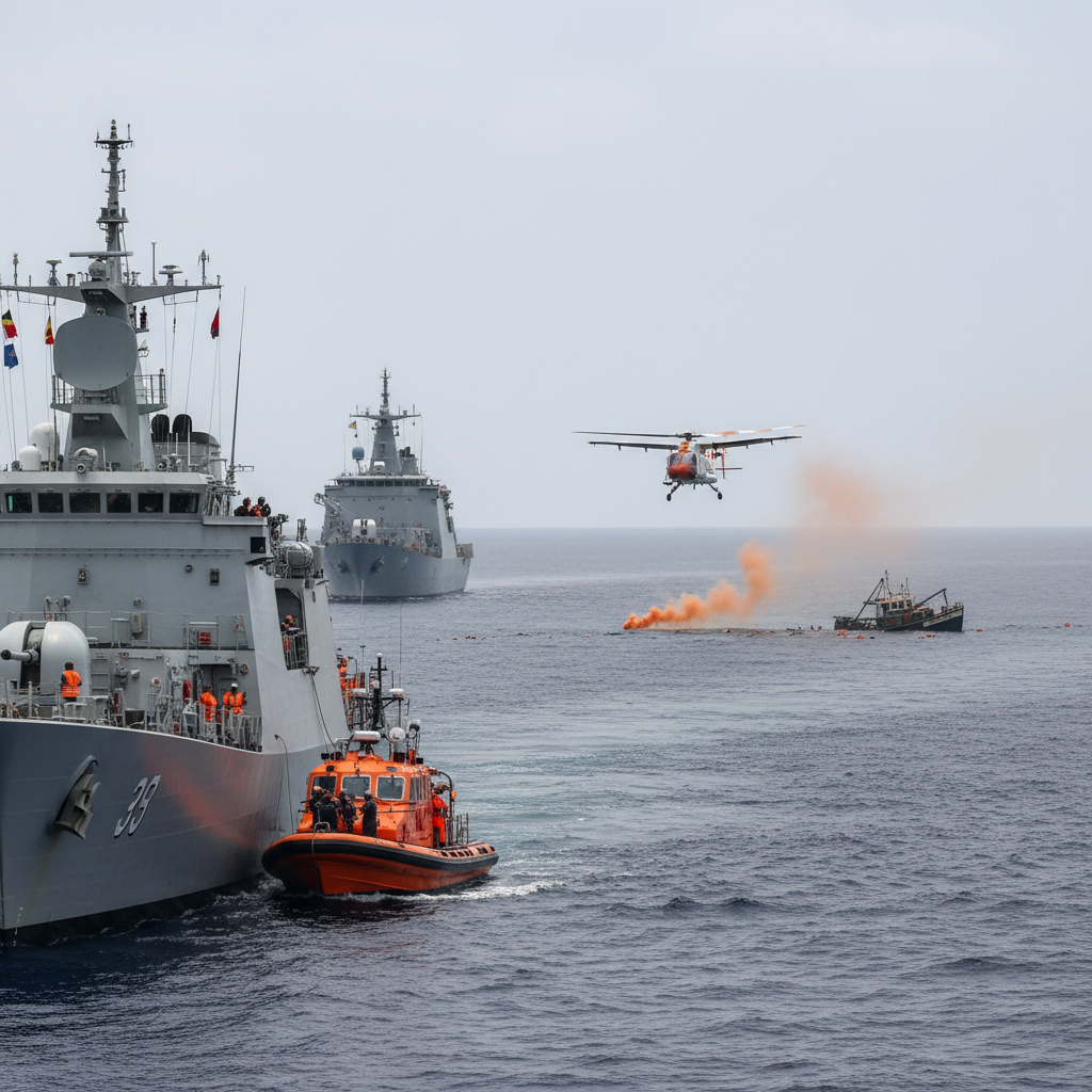Navy searches waters off Senya Bereku after sea attack
