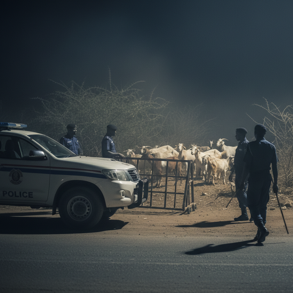 Goat theft suspects held with 27 animals