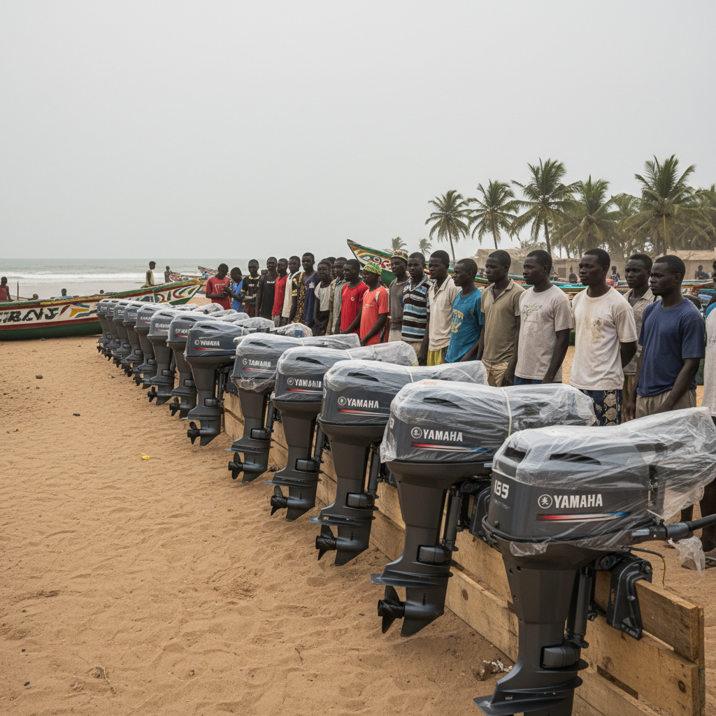 Government Gifts Outboard Motors After Senya Beraku Robbery