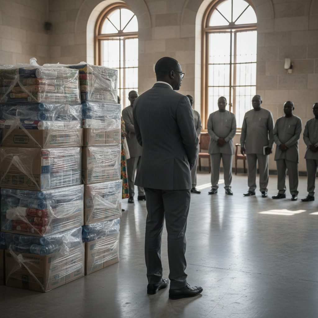 Interior Minister receives food donation for prison inmates