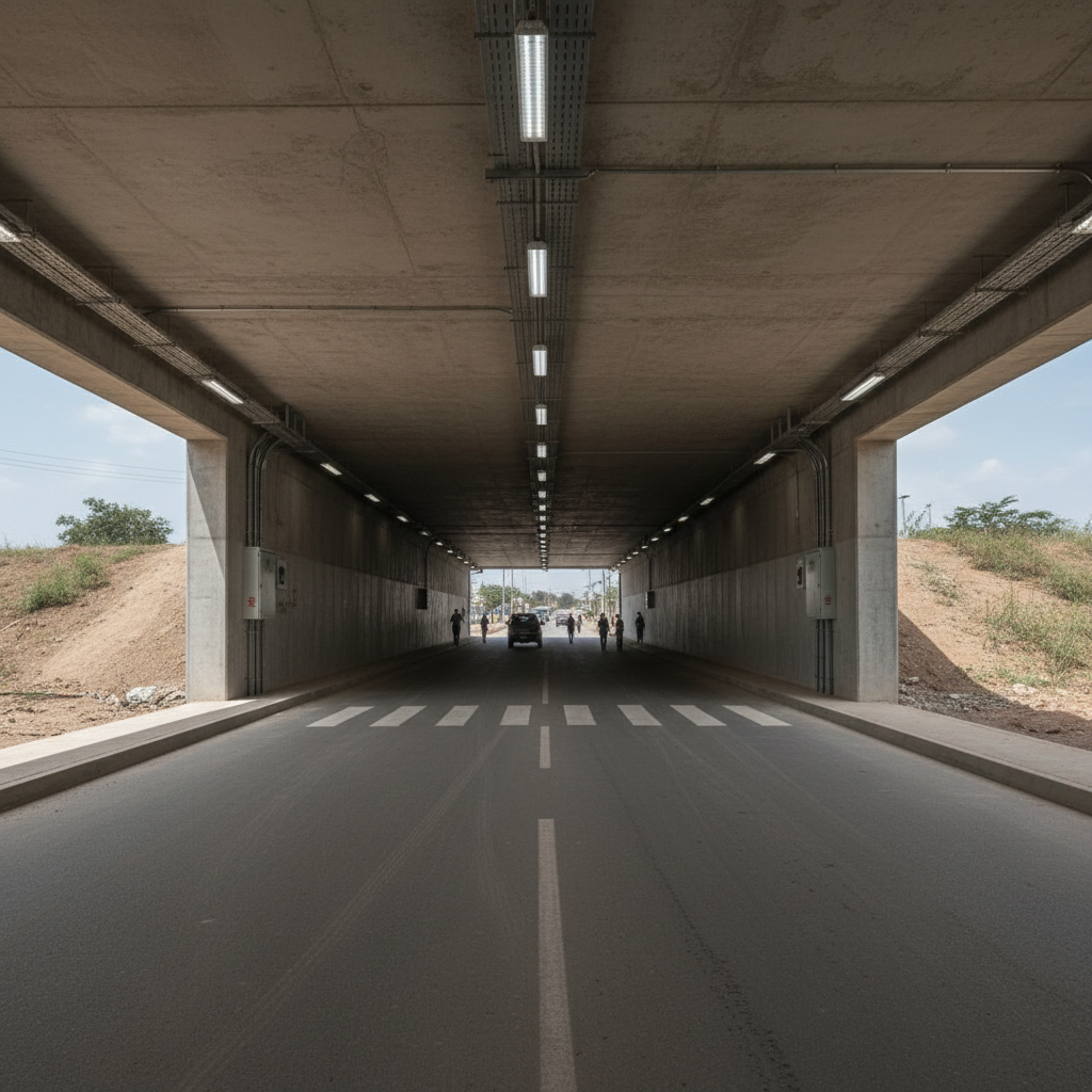 KNUST students light up Sofoline tunnel
