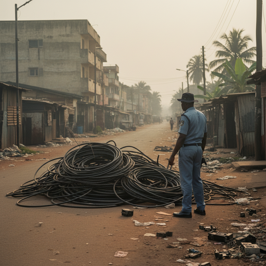 Man arrested for allegedly stealing power cables