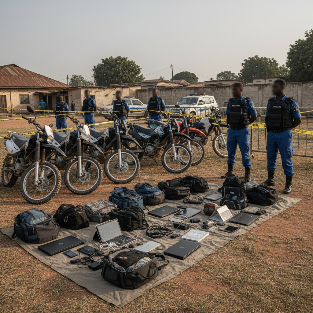 Accra police arrest motorbike theft gang weapons seized