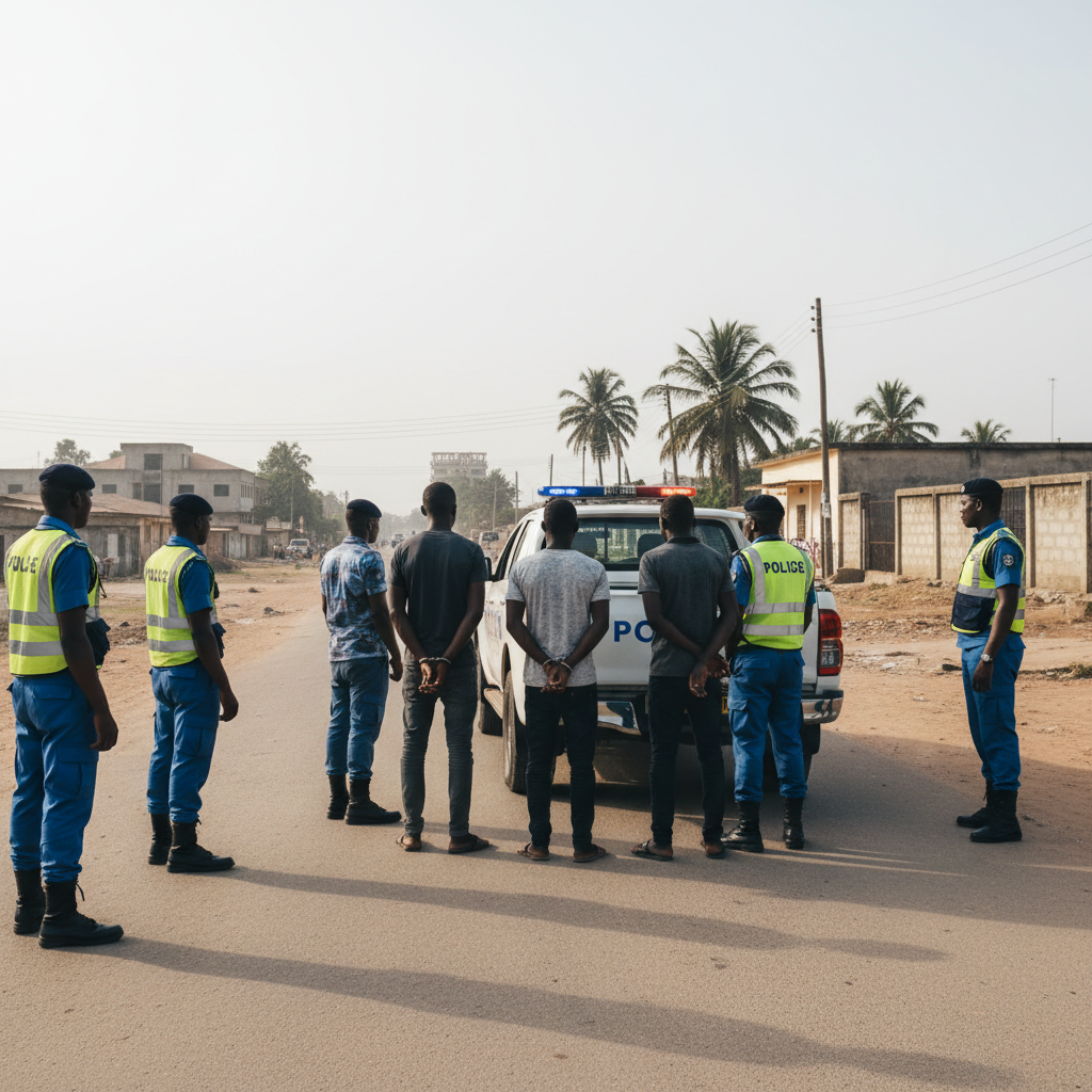 Police arrest 5 in Western Central Region robbery
