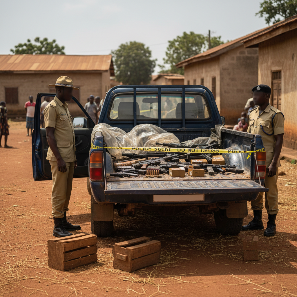 Police arrest two land guard suspects, seize firearms
