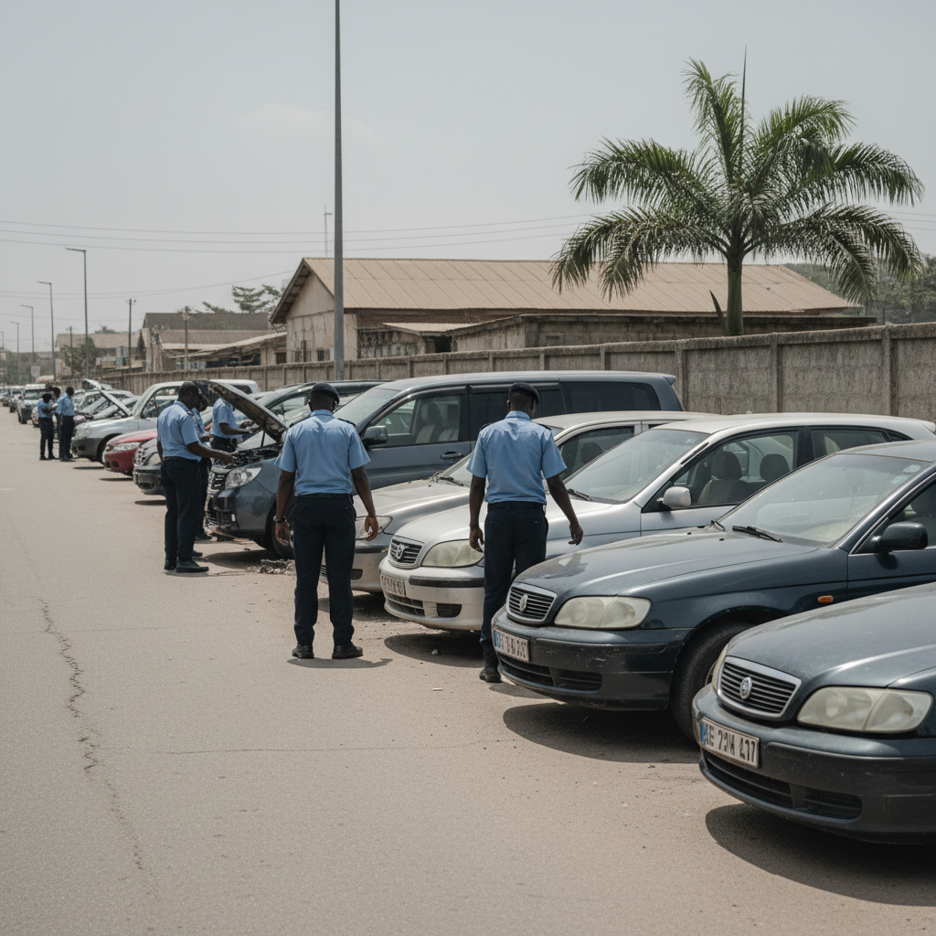 Police impound unregistered vehicles and arrest drivers in Accra