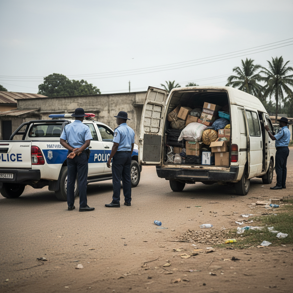 Police seize vehicle with suspected stolen goods