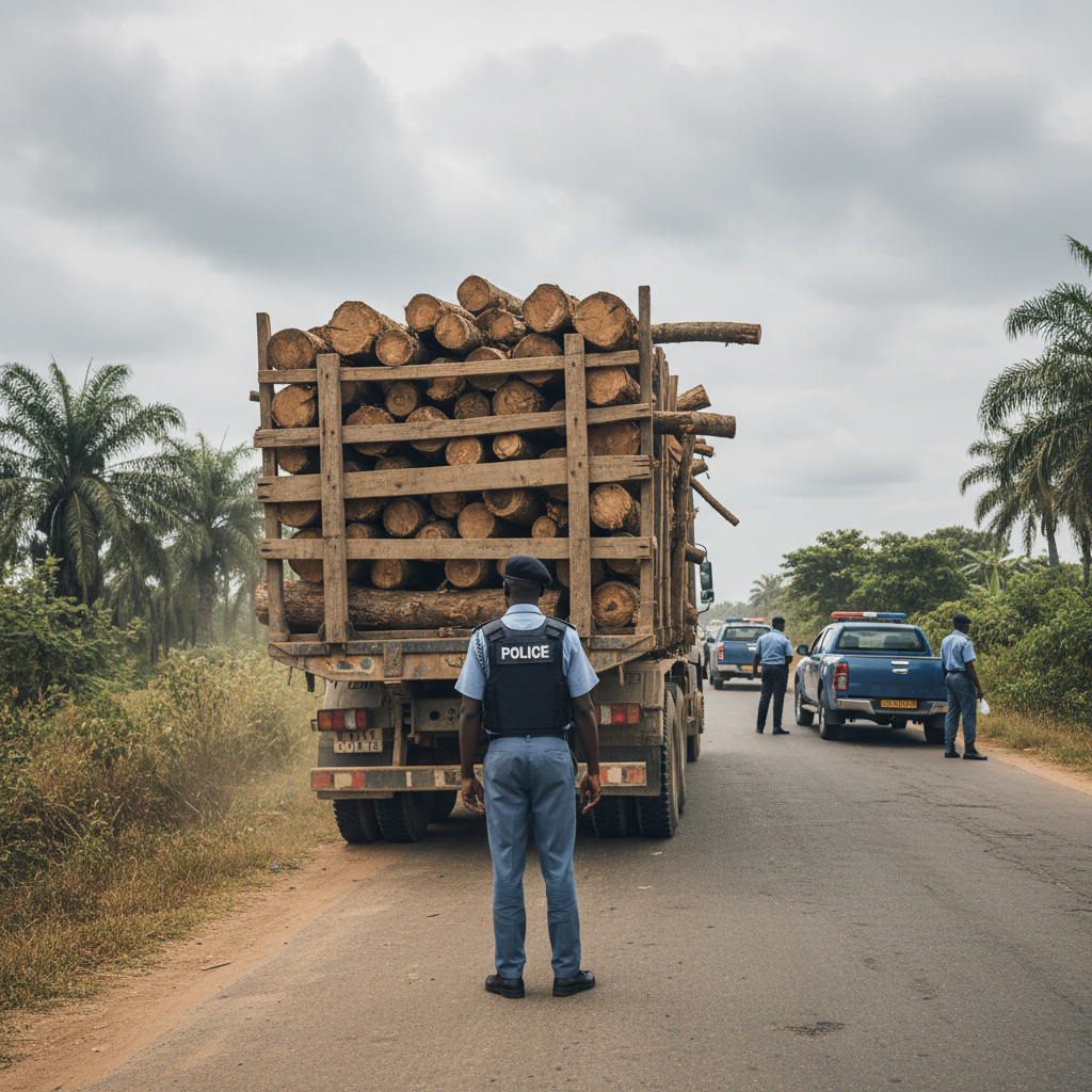 Police seize illegal lumber in Western Region