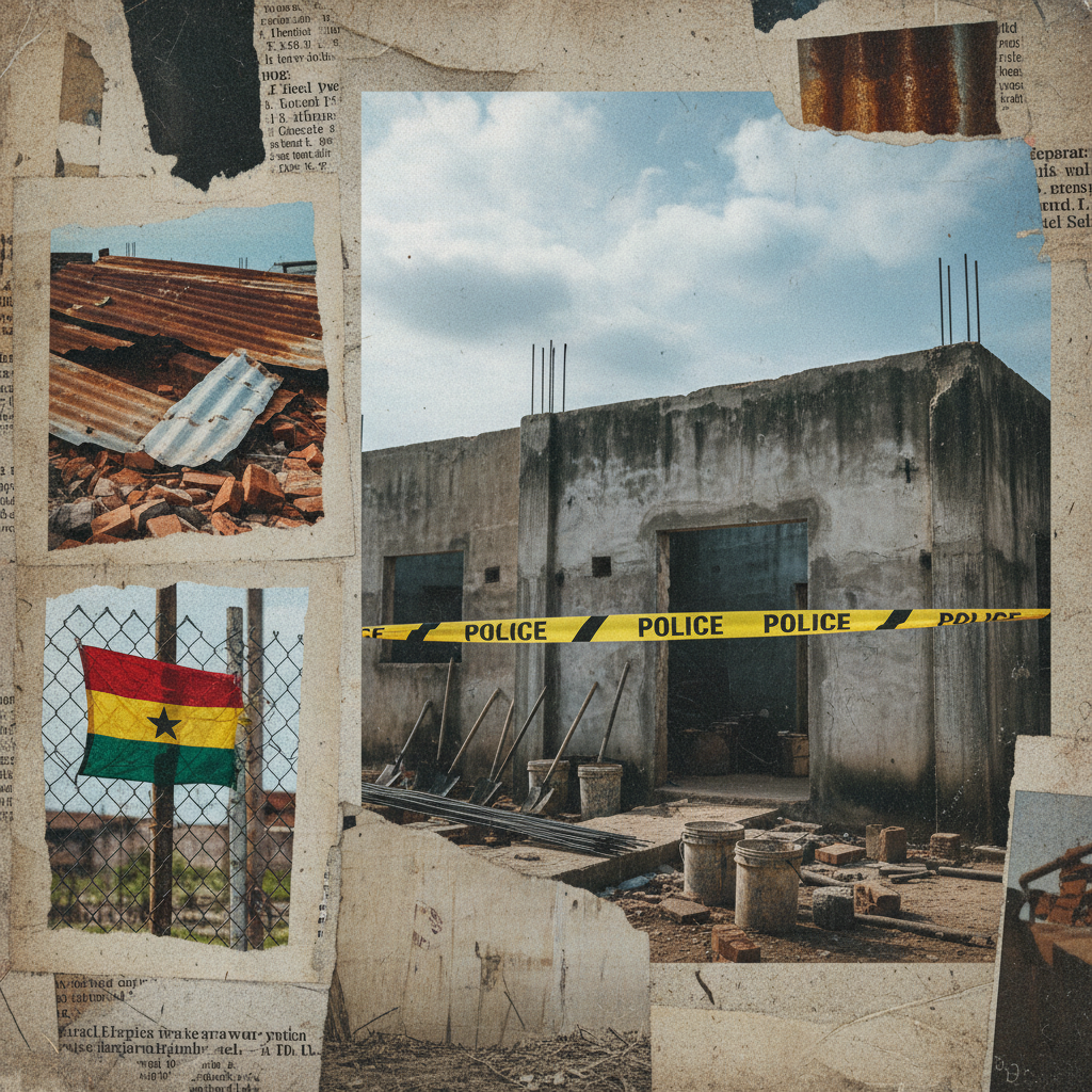 Police Search for Suspects After Body Found in Takoradi Building