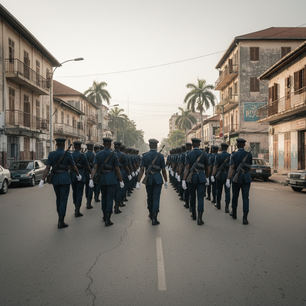 Police march in Ayawaso East ahead of by-election