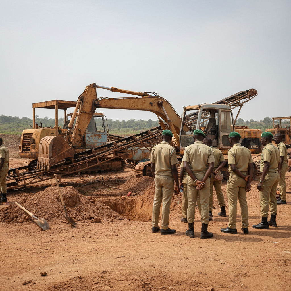 Police raid illegal mine in Tarkwa, suspects flee
