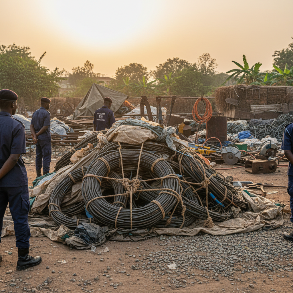 Police seize over 100 tonnes of stolen ECG cables