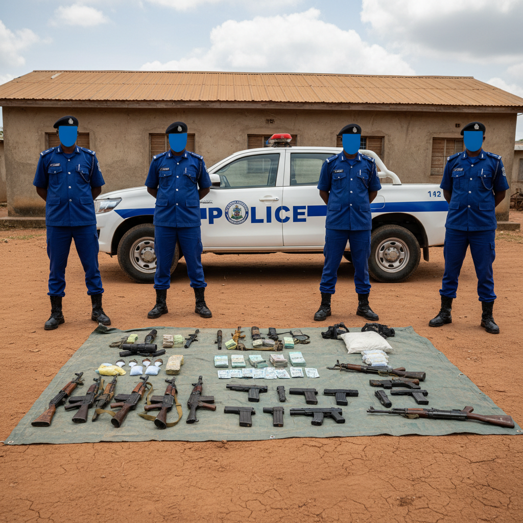 Police seize guns arrest suspects in Accra