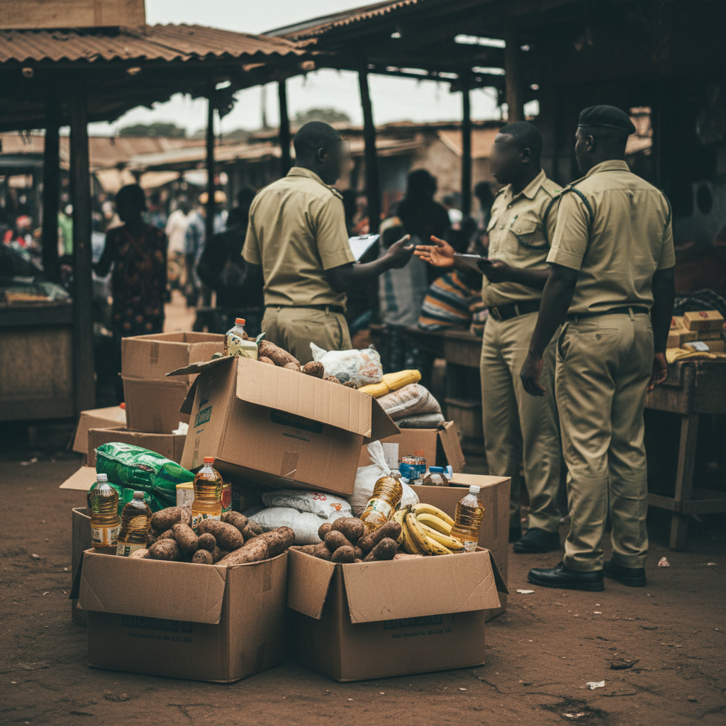 Police seize unwholesome food products in Kumasi market