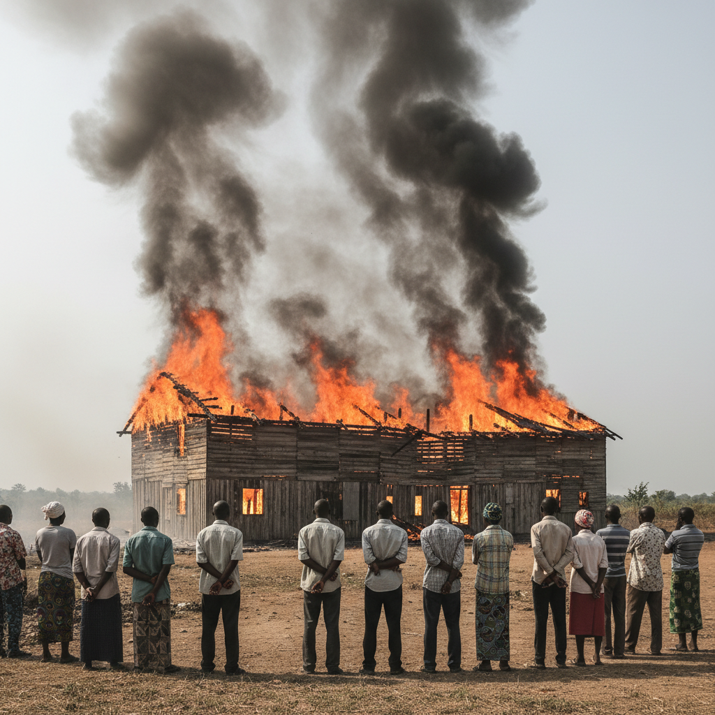 Residents torch shrine after alleged ritual killing