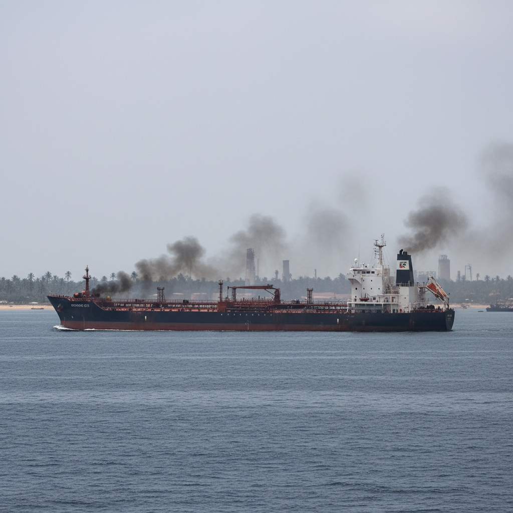 Russia blames Ukraine after tanker sinks