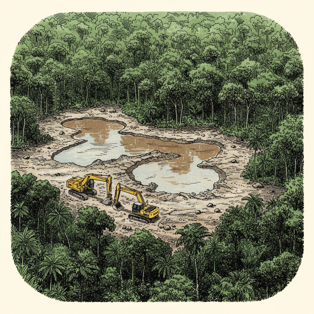 Four Suspected Illegal Miners Apprehended in Bonsa River Forest Reserve