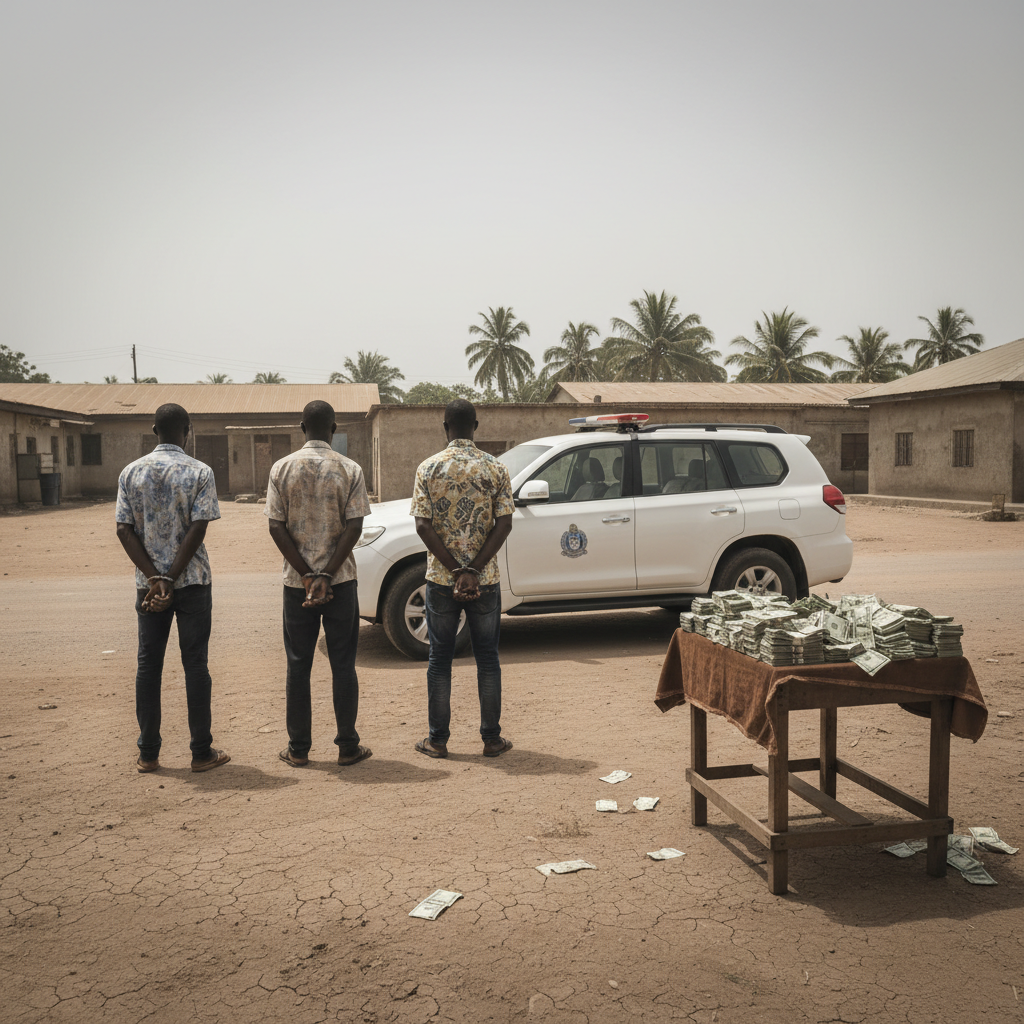 Three arrested for printing fake US dollars in Odumase-Krobo