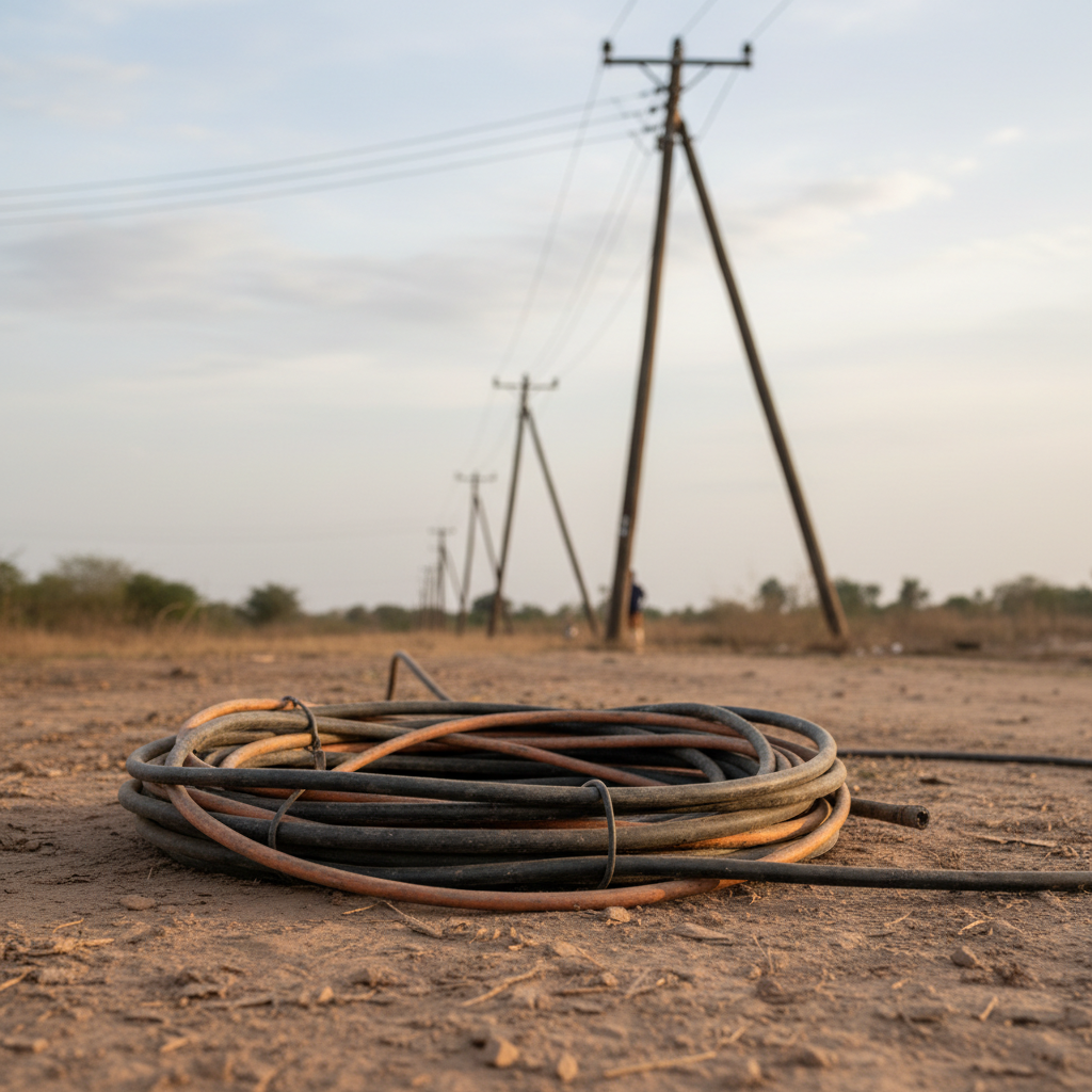 Three jailed for stealing electricity cables