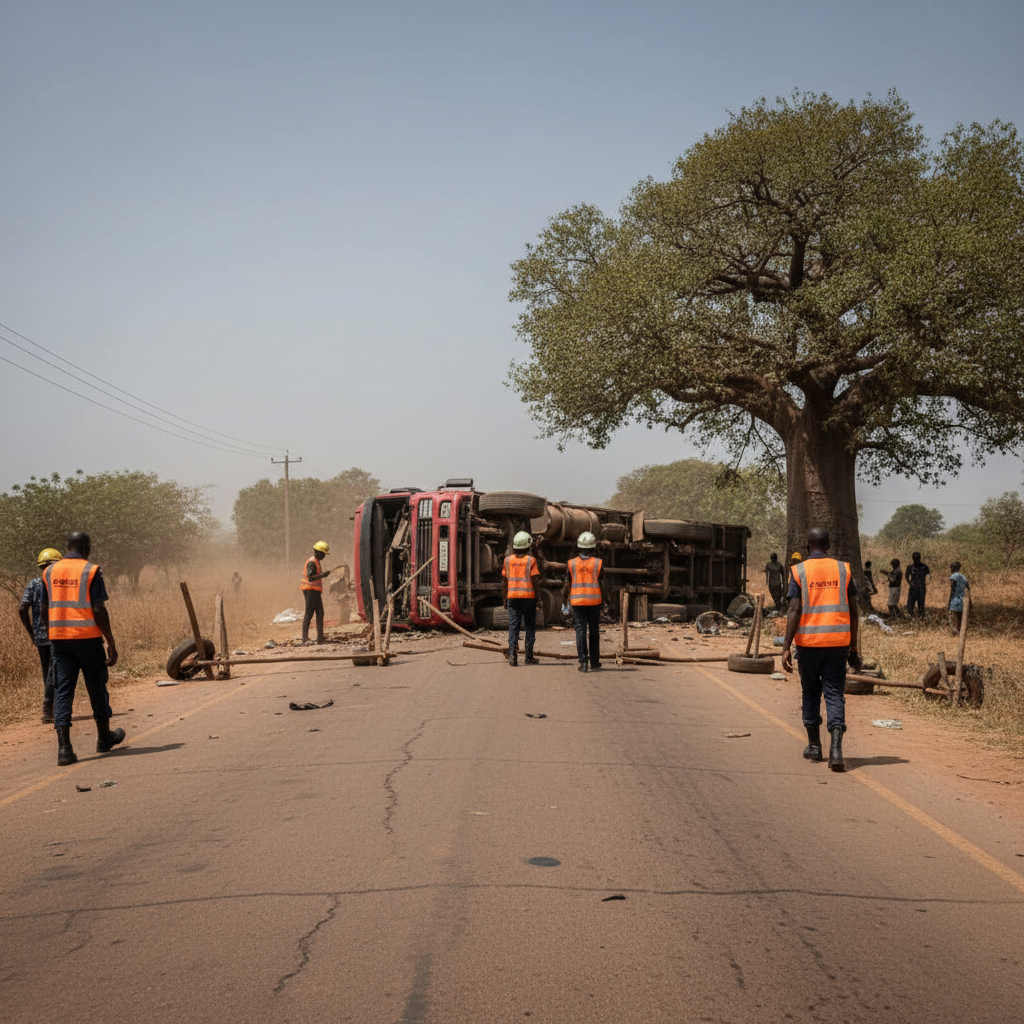 Truck overturns, killing three