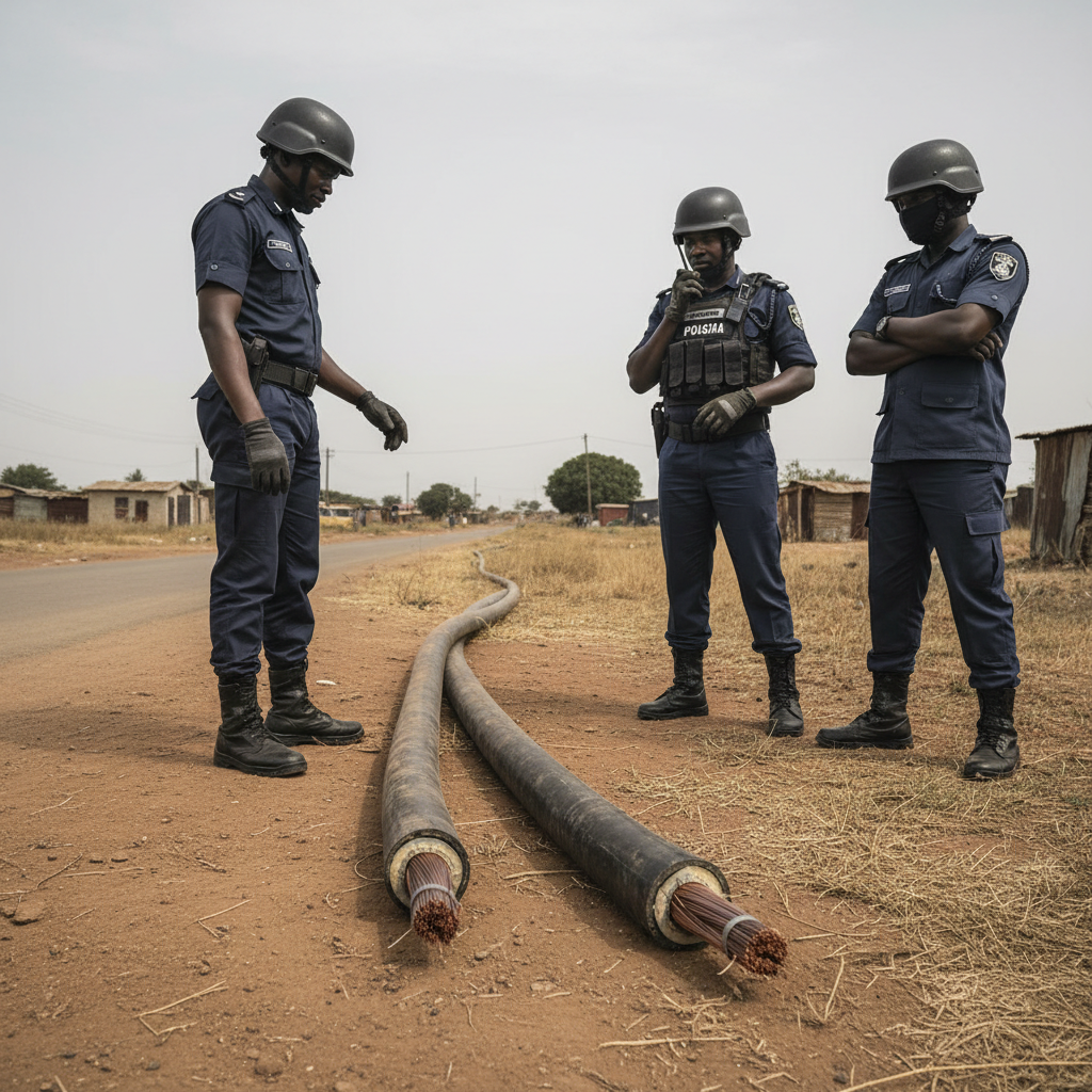Two held for stealing ECG cables