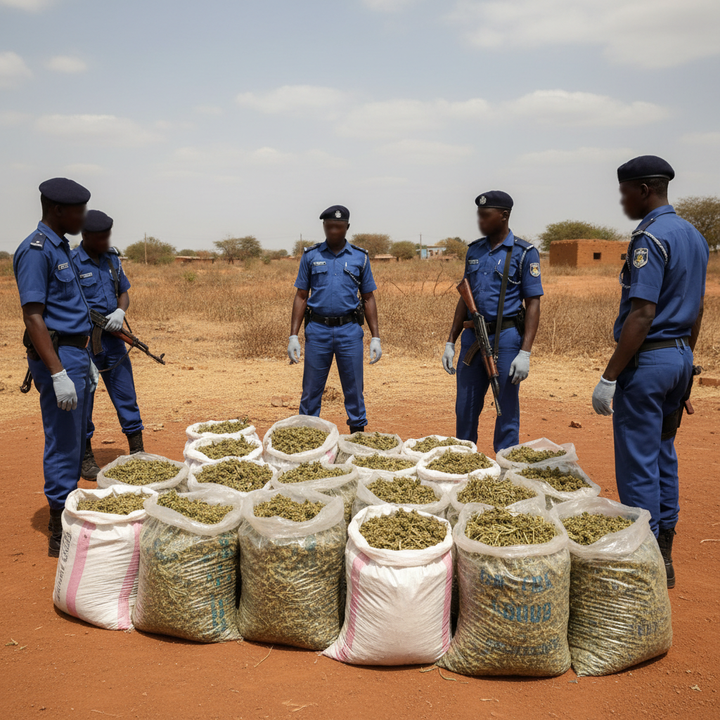 Two drug suspects arrested with 100kg marijuana