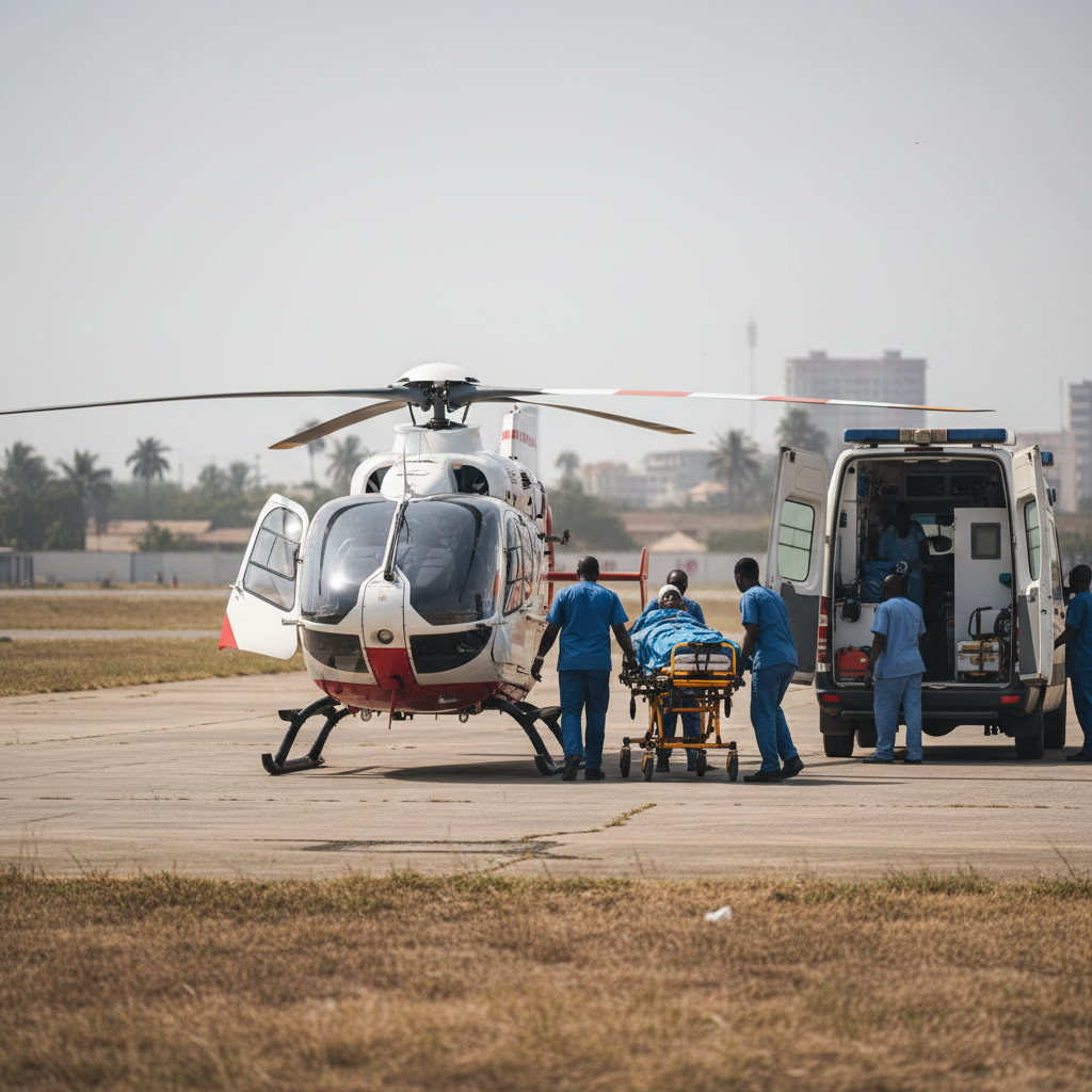 Stampede Victim Airlifted For Treatment