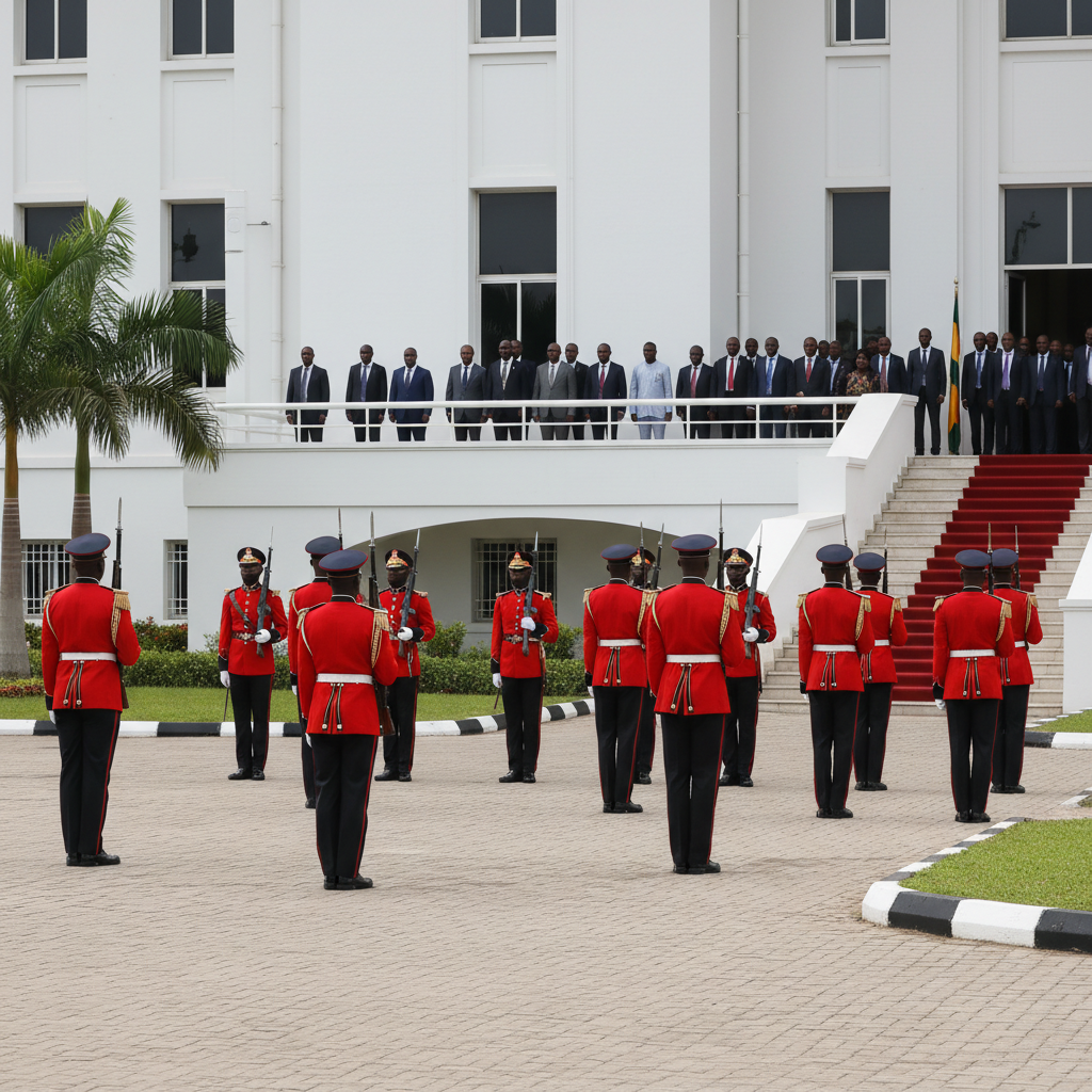 Vice President attends Presidency guard change