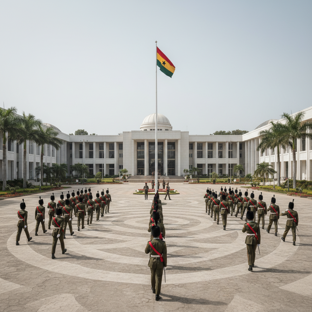 Vice President reviews Change of Guard ceremony