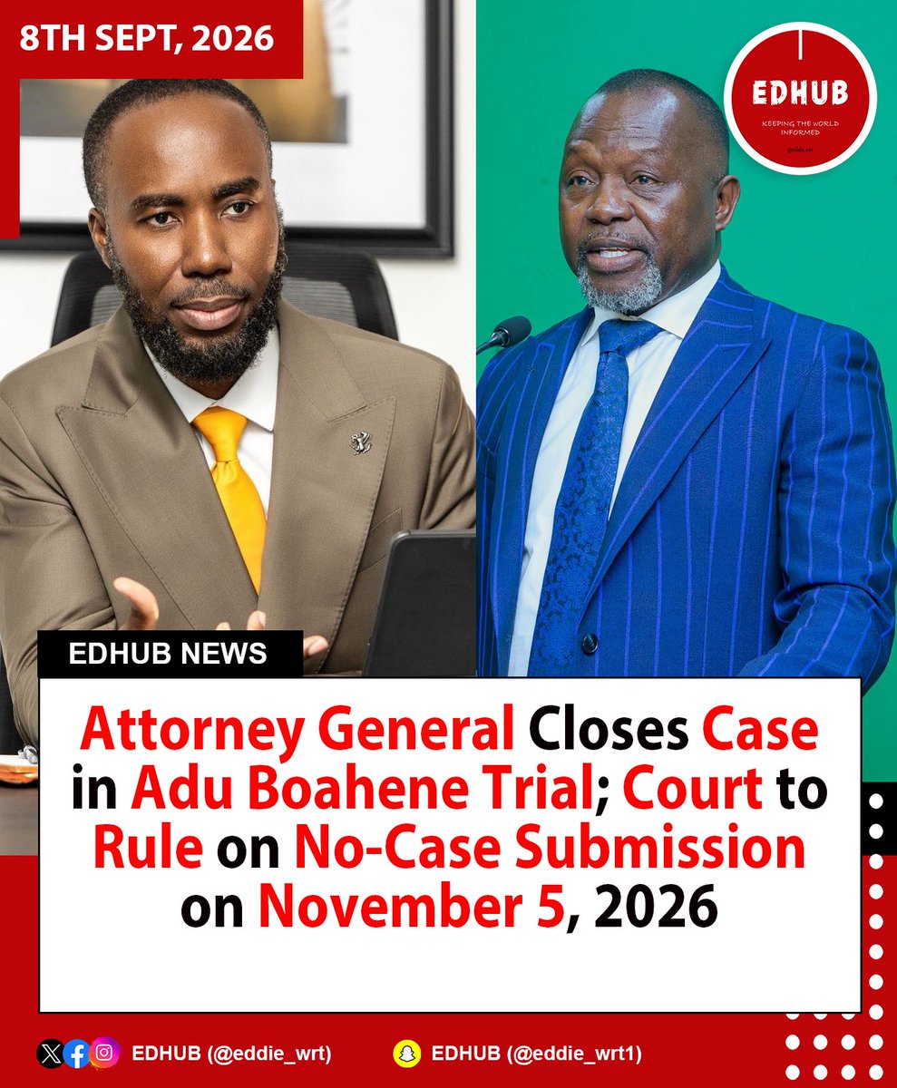 AG Closes Adu-Boahen Case; Court to Rule Nov 5