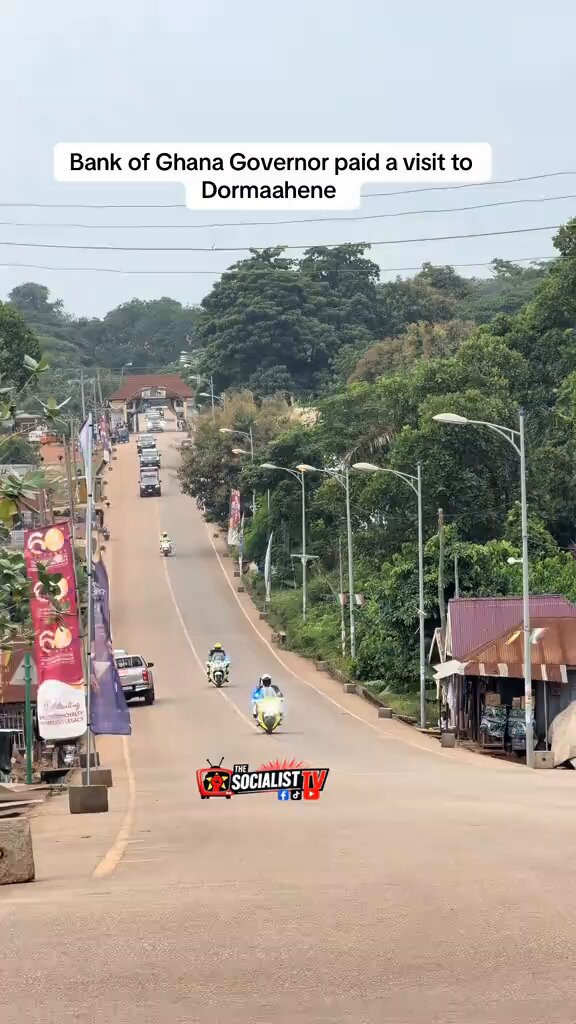 Bank of Ghana Governor's Convoy Arrives in Dormaa Ahenkro for Courtesy Call