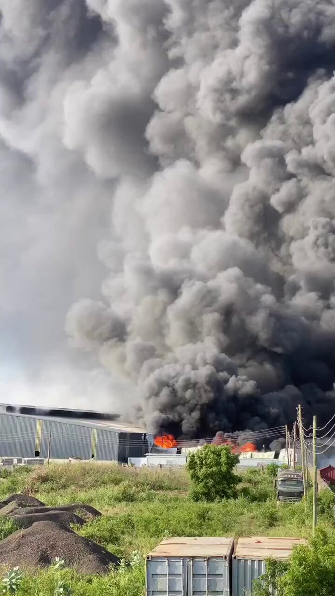 Fire Engulfs Chinese Factory in Prampram