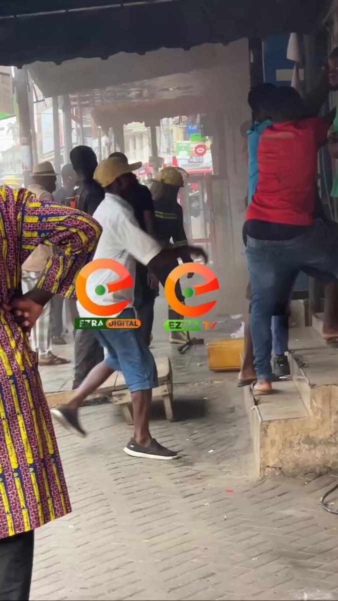 Fire Engulfs Kumasi-Adum Phone Shops, Efforts Underway to Contain Blaze