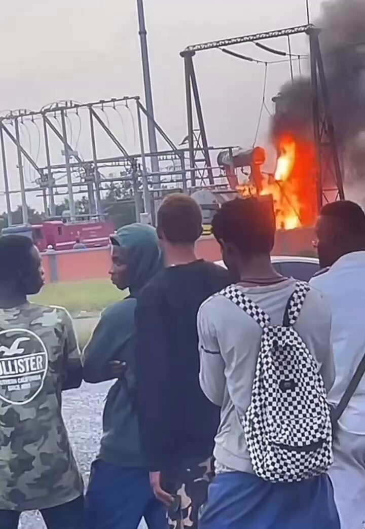 Firefighters Battle Blaze at Afienya Power Station