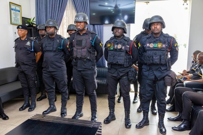 IGP Promotes 7 Officers for Successful Tema Anti-Robbery Operation